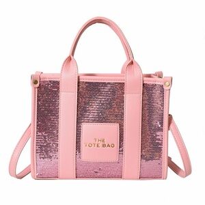 Pink Sequin Tote Bag